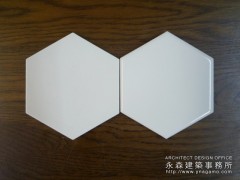 八角形で蜂の巣のような白いタイル2 八角形で蜂の巣のような白いタイル2