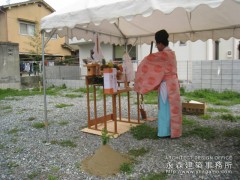 大工さんと共に地鎮祭1