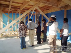 木造3階建ての上棟式3