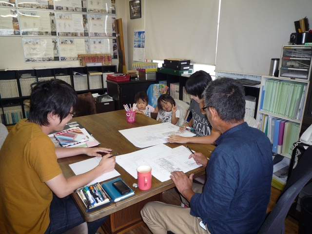 和気あいあいなお打ち合わせ中!