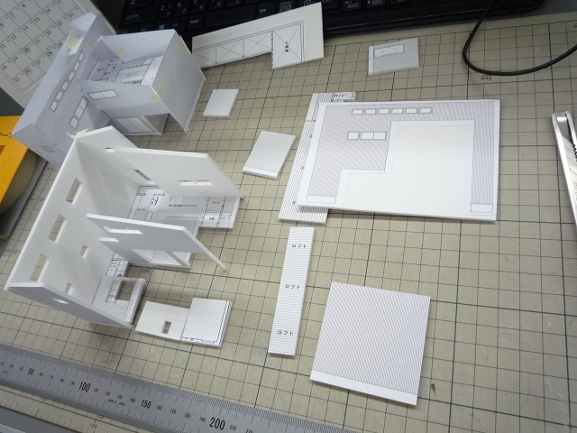 建築模型作製中!