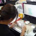 建築模型作製中