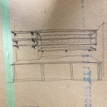 造作家具の現場でのイメージスケッチ!