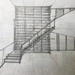壁面本棚イメージスケッチ